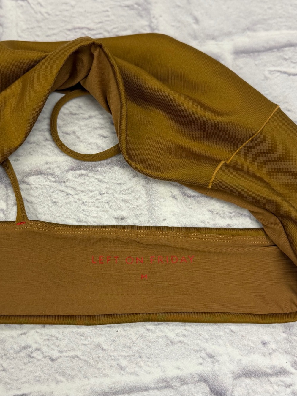Left On Friday High Waist Bikini Brown Sz M EUC Swim Pool Beach Capsule Minimal - Picture 17 of 17